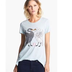 Wildfox Kissing Swans Tee